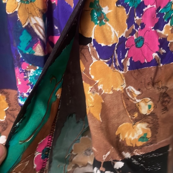 Vintage patchwork short sleeve button down shirt by Cabrais Plus Collection - Picture 5 of 8